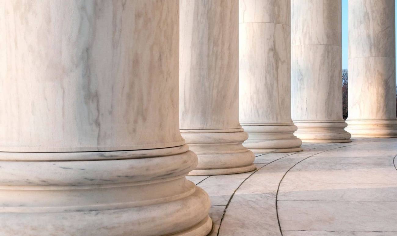 Marble pillars