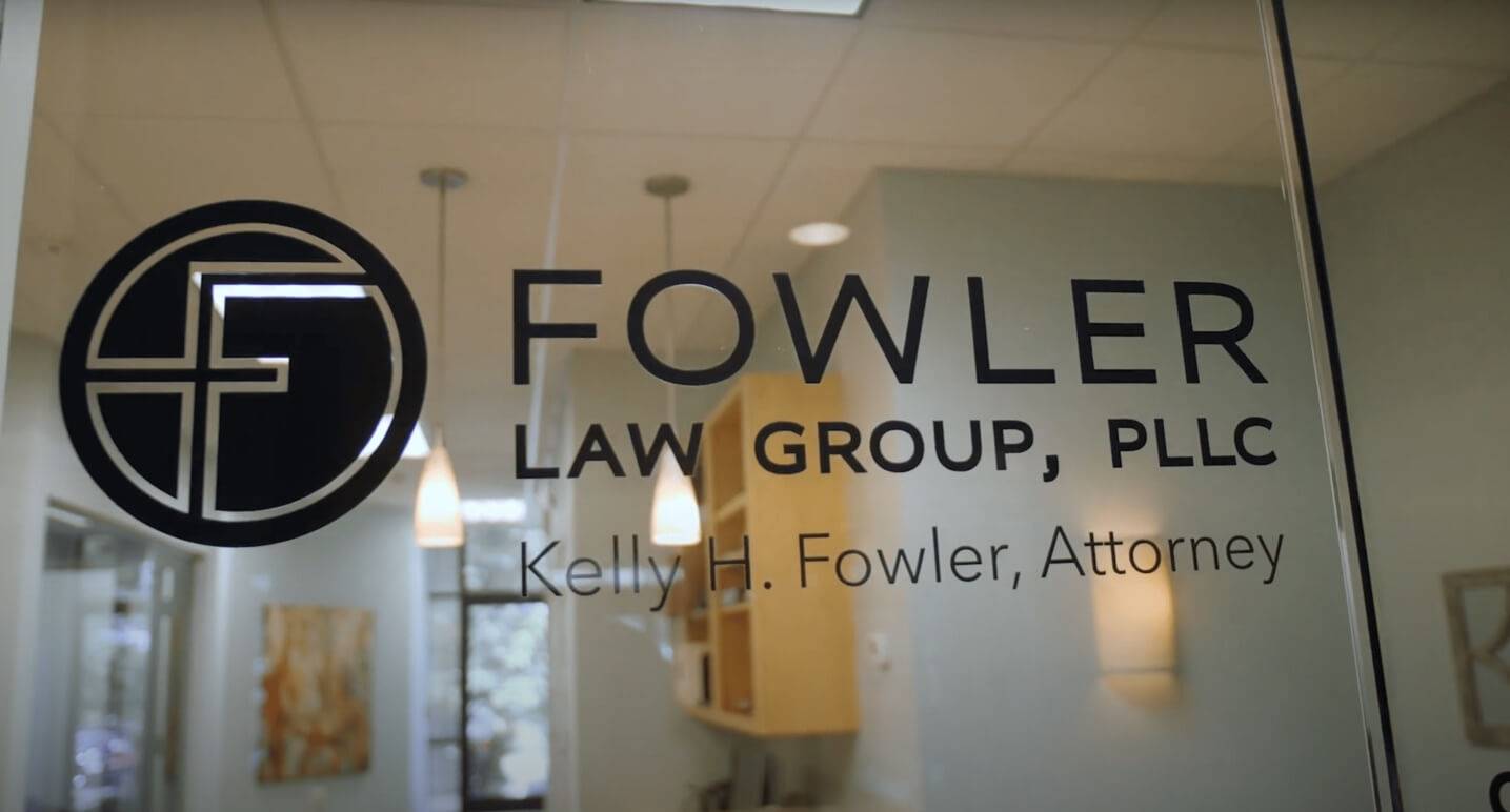 Door sign for Fowler Law Group offices